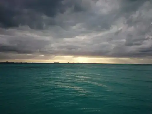 beach boat cloud coast evening horizon landscape