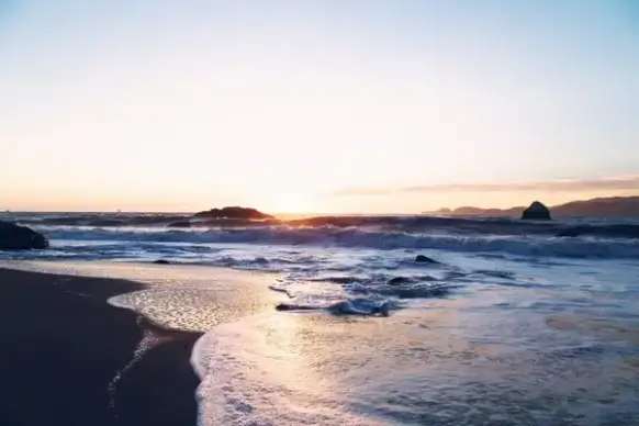 beach coast dawn dusk evening landscape morning
