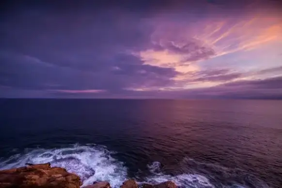 beach coast dawn dusk evening landscape morning