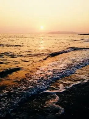 beach coast dawn dusk evening morning nobody ocean