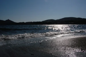 beach evening back light