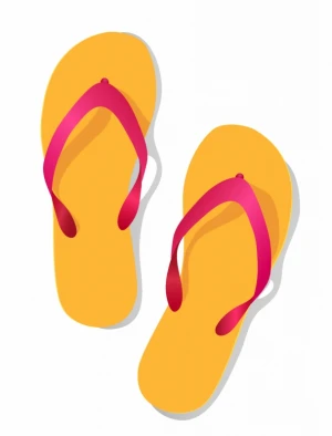 Beach sandals. Vector.