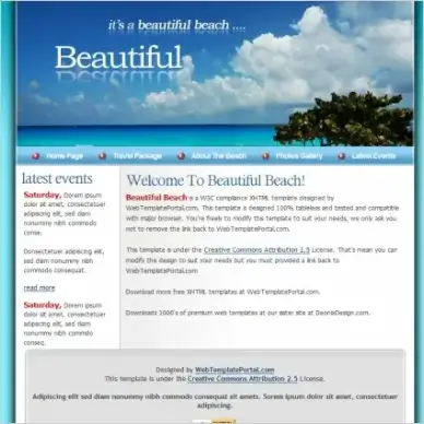 Beautiful Beach Template