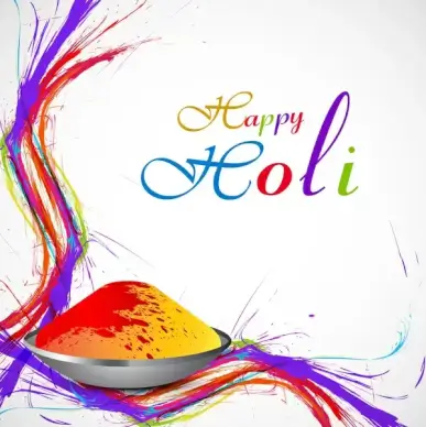 beautiful card colorful holi gulal presentation celebration festival vector background