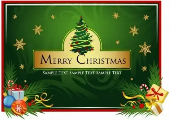 Beautiful Christmas Card Vector