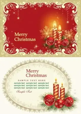 beautiful christmas cards vector