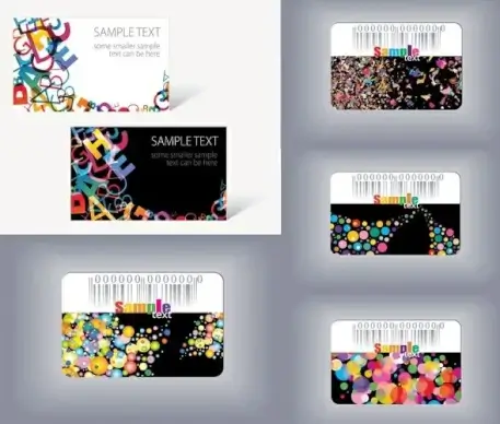beautiful color card vector the trend
