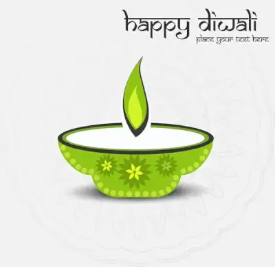 beautiful diwali diya art element vector background