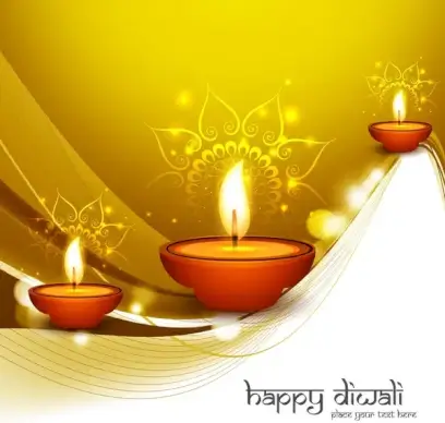 beautiful diwali diya art element vector background