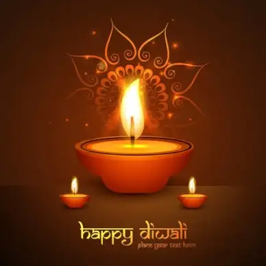 beautiful diwali diya art element vector background