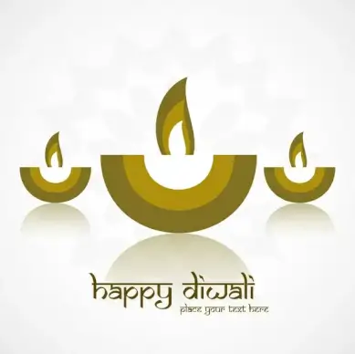 beautiful diwali diya art element vector background