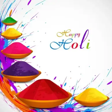 beautiful gulal colorful background of holi festival grunge design illustration vector