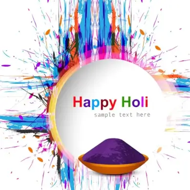 beautiful gulal colorful background of holi festival grunge design illustration vector