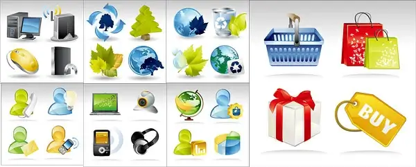 beautiful icon 3 vector