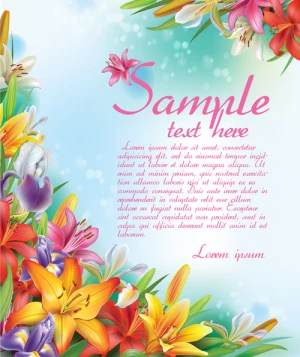 beautiful lilies art background design