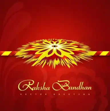 beautiful raksha bandhan background colorful card design