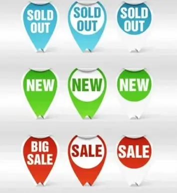 beautiful sticker vector