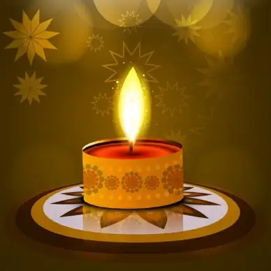 beautiful stylish rangoli happy diwali colorful festival background vector