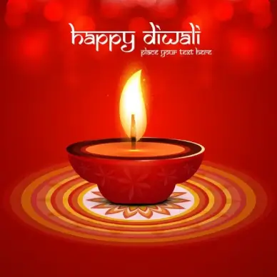 beautiful stylish rangoli happy diwali colorful festival background vector
