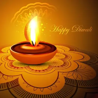 beautiful stylish rangoli happy diwali colorful festival background vector