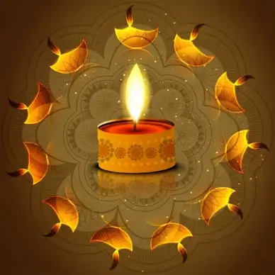 beautiful stylish rangoli happy diwali colorful hindu diya festival background