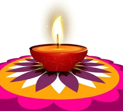 beautiful stylish rangoli happy diwali colorful hindu diya festival background
