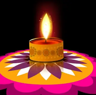 beautiful stylish rangoli happy diwali colorful hindu diya festival background