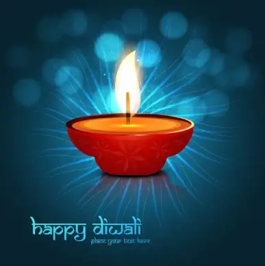 beautiful stylish rangoli happy diwali colorful hindu diya festival background