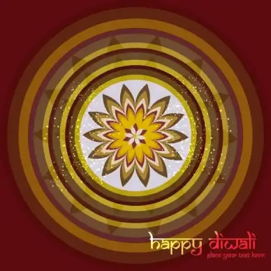 beautiful stylish rangoli happy diwali colorful hindu diya festival background