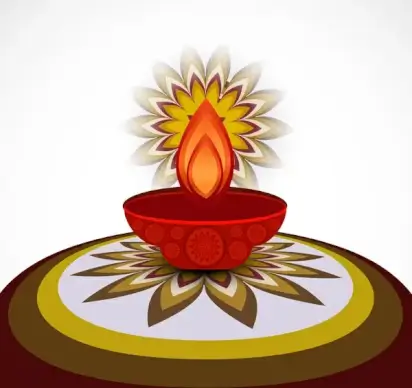 beautiful stylish rangoli happy diwali colorful hindu diya festival background