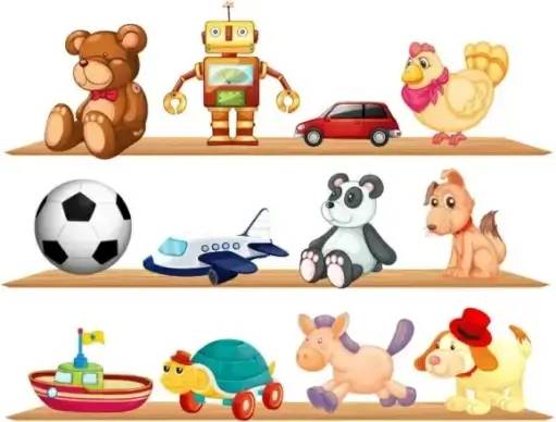 beautiful toys for children 03 vector