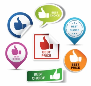 quality labels templates modern shiny paper shapes