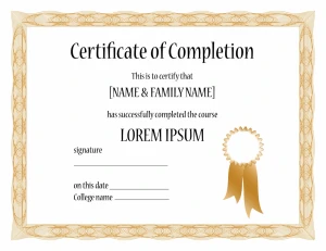 certificate template classical elegant design