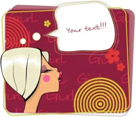 beauty cartoon illustrator 02 vector