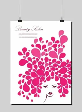 beauty salon background flower woman portrait decoration