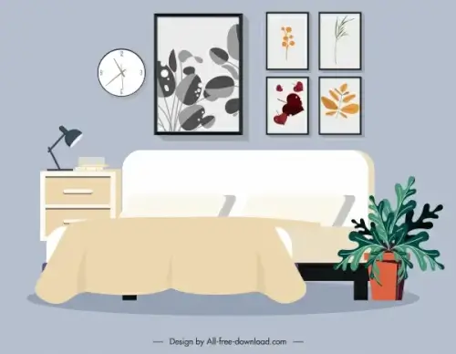 bedroom decorated elements cozy decor classic design