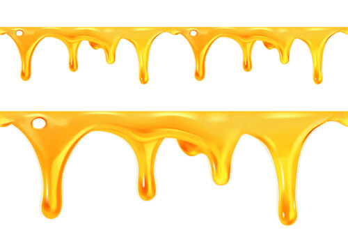 bee honey dripping effect background vector