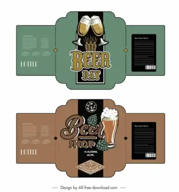 beer label templates elegant classic decor