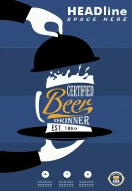 beer promotion banner hand opened tray icon