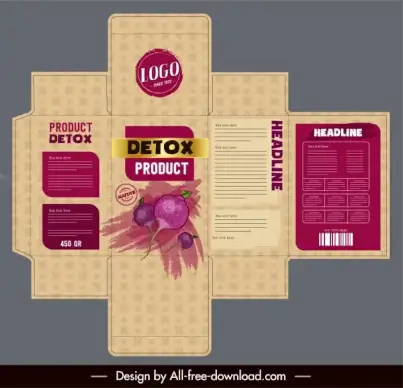 beet product packaging template grunge retro decor
