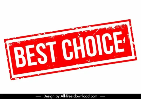best choice stamp template retro rectangular