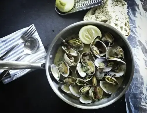 beverage clam cooking dish drink egg fish food