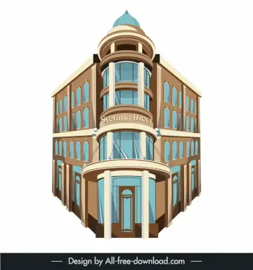 beverly hill stefano ricci template elegant luxury 3d symmetric sketch 