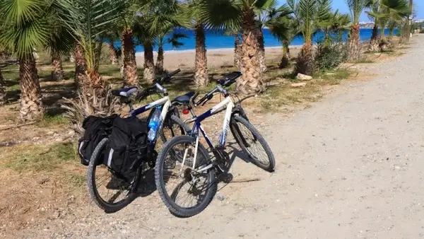 bicycles at country road
