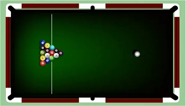 Billiard balls on table
