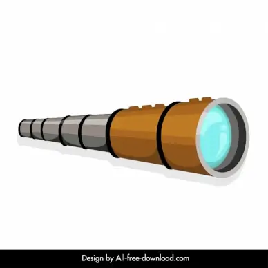 binoculars icon 3d outline 