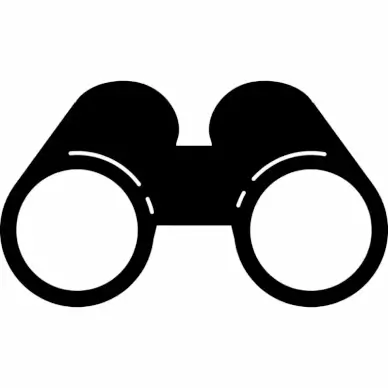 binoculars sign icon symmetric contrast silhouette 3d sketch