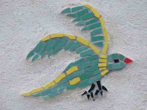 bird mosaic colorful