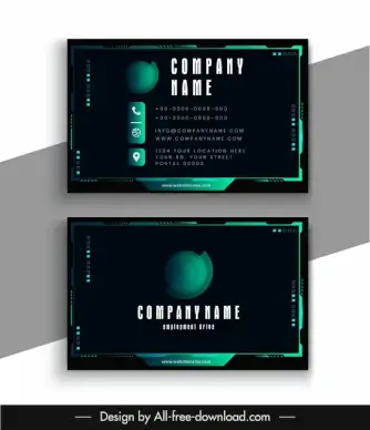 bitcoin business card template elegant dark 