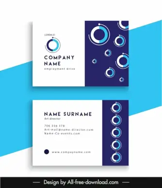 bitcoin business card template elegant flat circles shapes 